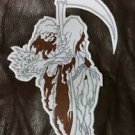 WHITE REAPER for Biker Motorcycle Vests Jackets Military Back Rocker Patches 10"