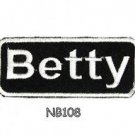 BETTY Name Tag Patch Iron or sew on for Shirt Jacket Vest New BIKER Patches