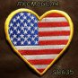 USA HEART FLAG Small Badge for Biker Vest Motorcycle Patch