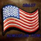 USA FLAG WAVING Small Badge for Biker Vest Motorcycle Patch