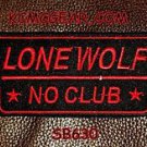 LONE WOLF NO CLUB Red on Black Small Badge for Biker Vest Motorcycle Patch