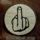 REFLECTIVE FINGER Black Small Badge for Biker Vest Jacket Motorcycle Patch