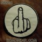 REFLECTIVE FINGER Black Small Badge for Biker Vest Jacket Motorcycle Patch
