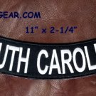 SOUTH CAROLINA White on Black Back Patch Bottom Rocker for Biker Veteran Vest10"