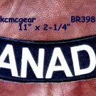 CANADA White on Black Back Patch Bottom Rocker for Biker Veteran Vest Jacket 10"