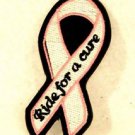 Ride for a Cure Pink Ribbon Small Badge Biker Vest Jacket Patch SB805