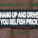 Hang Up and Drive Small Badge for Biker Vest Jacket Motorcycle Patch