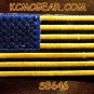 USA FLAG Yellow Blue and Black Small Badge for Biker Jacket Motorcycle Patch
