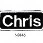 CHRIS Name Tag Patch Iron or sew on for Shirt Jacket Vest New BIKER Patches
