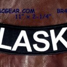 ALASKA White on Black Back Patch Bottom Rocker for Biker Veteran Vest Jacket 10"
