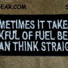 SOMETIMES IT TAKE A TANK FULL Small Badge for Biker Vest Jacket Motorcycle Patch