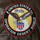 UNITED STATES OPERATION DESERT SHIELD  Biker Motorcycle  Jacket Back Patches 10"