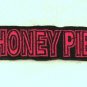 HONEY PIE Red on Black Small Badge for Biker Vest Motorcycle Patch