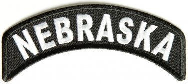 Nebraska State Rocker Patch Sml Embroidered Motorcycle Biker Vest Patch SR730