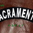Sacramento Embroidered Top Rocker Small Biker Patches for sleeve