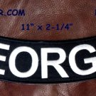 GEORGIA White on Black Back Patch Bottom Rocker for Biker Veteran Vest 10"