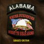 ALABAMA and NEVER SURRENDER Small Badge Patches Set for Biker Vest Jacket