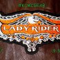 LADY RIDER Eagle for Biker Motorcycle Vest Jacket Military Back Rocker Patch 10"