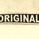 ORIGINAL White on Black Small Badge for Biker Vest Motorcycle Patch