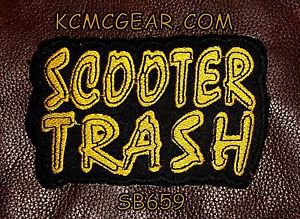 SCOOTER TRASH Small Badge for Biker Vest Motorcycle Patch