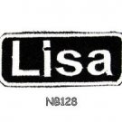 LISA Name Tag Patch Iron or sew on for Shirt Jacket Vest New BIKER Patches