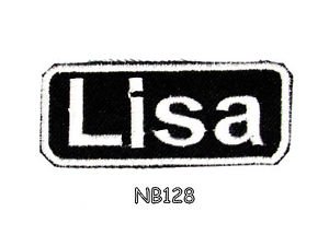 LISA Name Tag Patch Iron or sew on for Shirt Jacket Vest New BIKER Patches