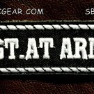 SGT AT ARMS White on Black Small Badge for Biker Vest Jacket Motorcycle Patch