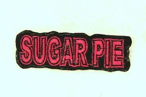 SUGAR PIE Red on Black Small Badge for Biker Vest Motorcycle Patch