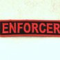 ENFORCER Red on Black Small Badge for Biker Vest Motorcycle Patch