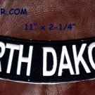 NORTH DAKOTA White on Black Back Patch Bottom Rocker for Biker Veteran Vest 10"