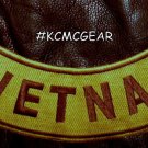 VIETNAM Brown on Gold Back Patch Bottom Rocker for Biker Veteran Vest Jacket 10"