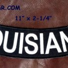 LOUISIANA White on Black Back Patch Bottom Rocker for Biker Veteran Vest 10"