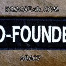 CO-FOUNDER  White on Black Small Badge for Biker Vest jacket Motorcycle Patch