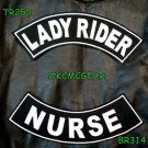Lady Rider Nurse Embroidered Patches Sew on Patches Motorcycle Biker Patch Set f