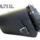 Motorcycle Leather single strap swingarm bag 2 Pin buckle three adjustable strap