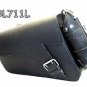Motorcycle Leather single strap swingarm bag 2 Pin buckle three adjustable strap