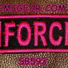 ENFORCER Pink on Black Small Badge for Biker Vest jacket Motorcycle Patch