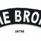 The Bronx White on Black Small Rocker Iron on Patches for Biker Vest Jacket