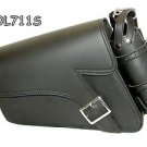 Motorcycle Leather single strap swing arm bag 1 Pin buckle three adjustable stra