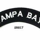 Tampa Bay White on Black Small Rocker Iron on Patches for Biker Vest Jacket