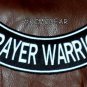 PRAYER WARRIOR Back Patch Bottom Rocker for Biker Veteran Vest Jacket 10"