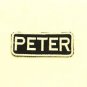 PETER Name Tag Patch Iron on or sew on for Shirt Jacket Vest New Name Patches