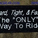 HARD TIGHT and FAST Small Badge for Biker Vest Jacket Motorcycle Patch