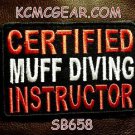 CERTIFIED MUFF DIVING INSTRUCTOR Small Badge for Biker Vest Motorcycle Patch