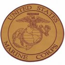 U.S Marine Corps Brown on Gold Center Patch Iron on for Biker Vest and Jacket