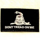 Don’t tread on me White on black Small Badge for Biker Vest Motorcycle Patch
