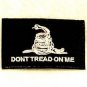Don&acirc;��t tread on me White on black Small Badge for Biker Vest Motorcycle Patch