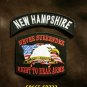 NEW HEMPSHIRE and NEVER SURRENDER Small Badge Patches Set for Biker Vest Jacket
