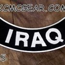 IRAQ White on Black  Back Patch Bottom Rocker for Biker Veteran Vest Jacket 10"