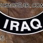 IRAQ White on Black  Back Patch Bottom Rocker for Biker Veteran Vest Jacket 10"